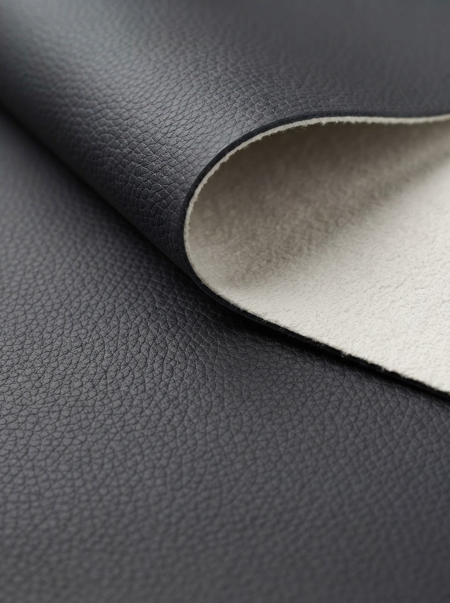 TP-0025 Black (C02) — swatch front & backing · texture visualization (DE-178)