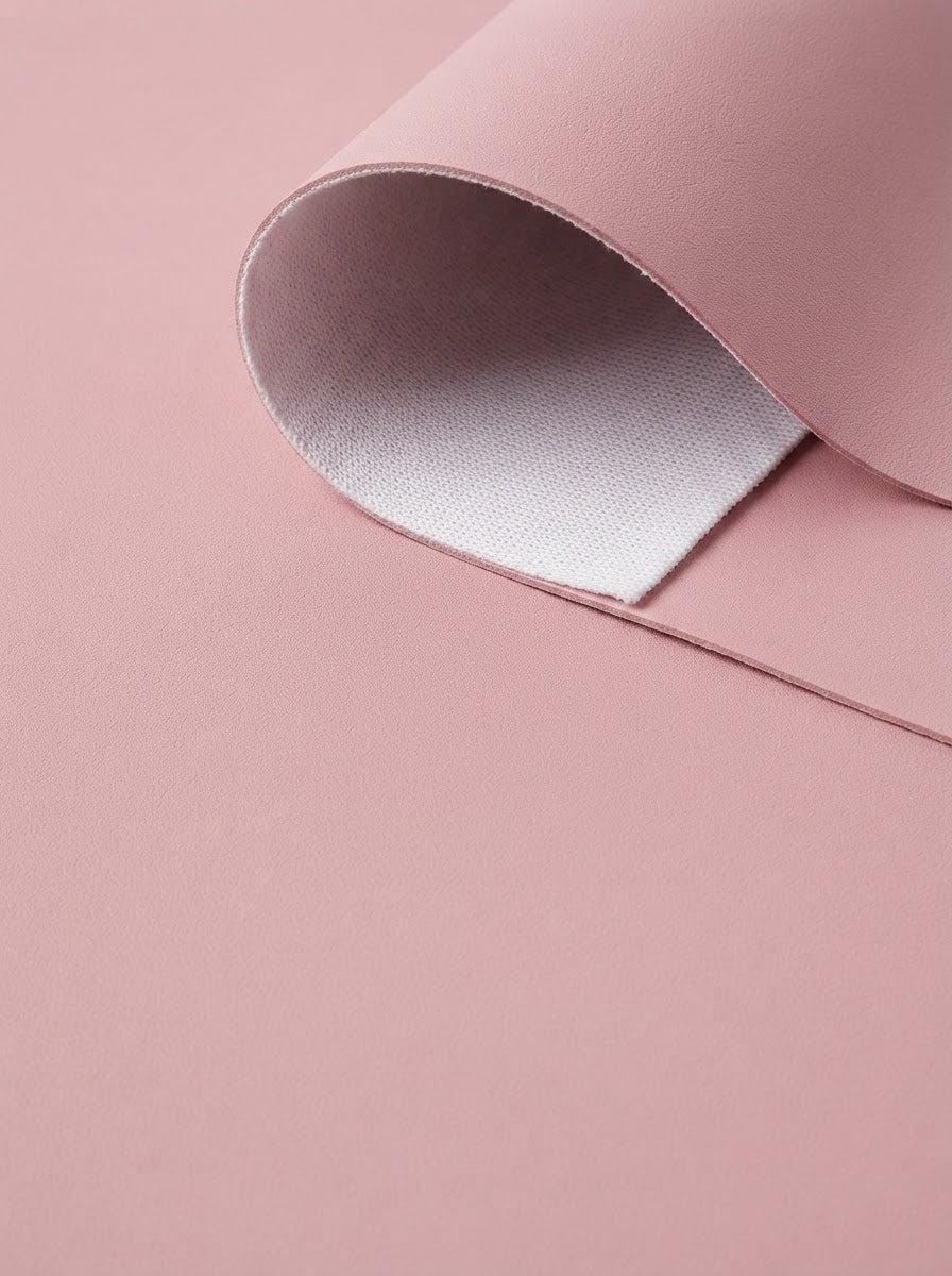 RS-0001 Pink (C20) — swatch front & backing · texture visualization (UM-T)