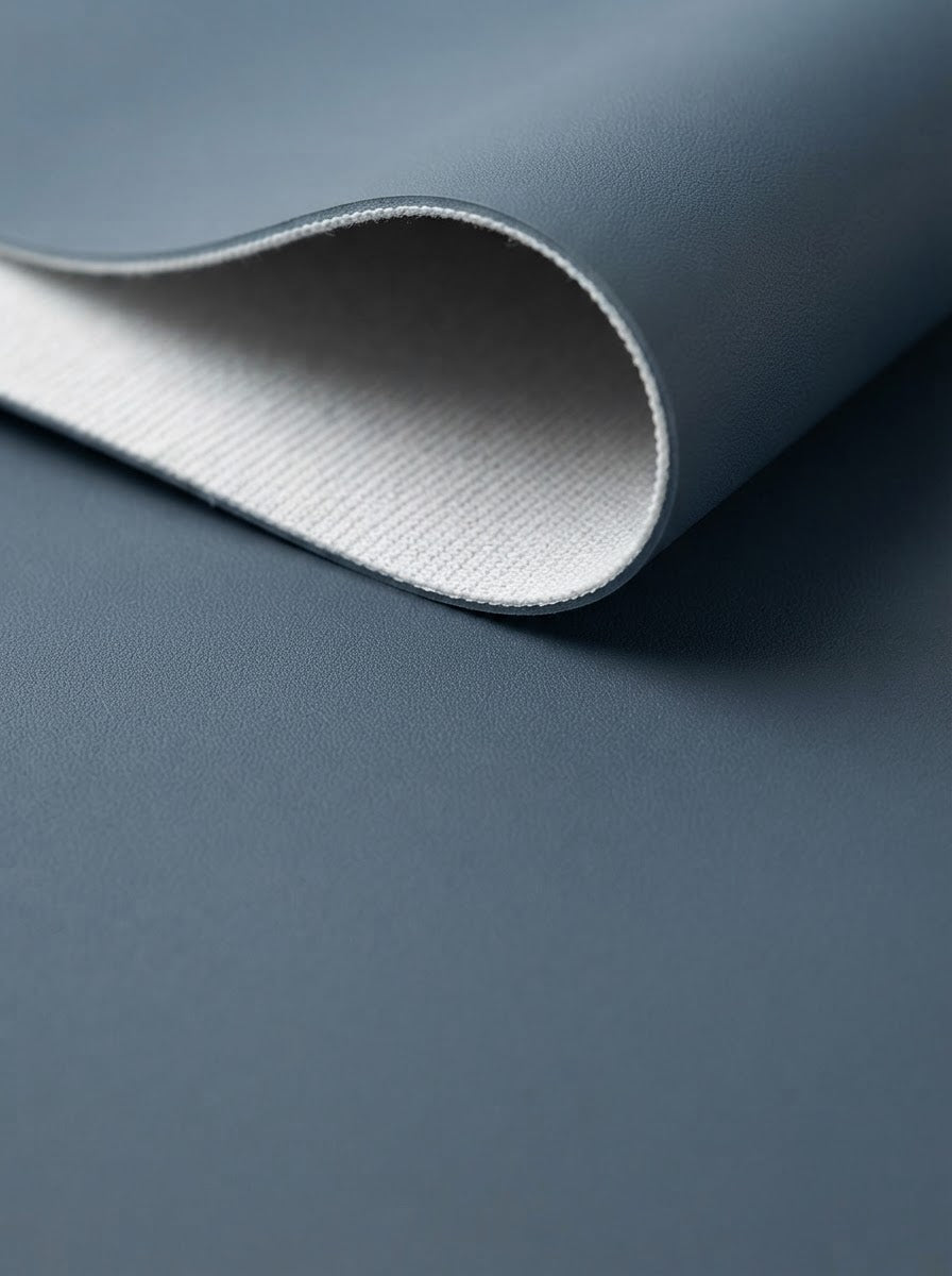 RS-0006 Blue (C09) — swatch front & backing · texture visualization (UM-T)