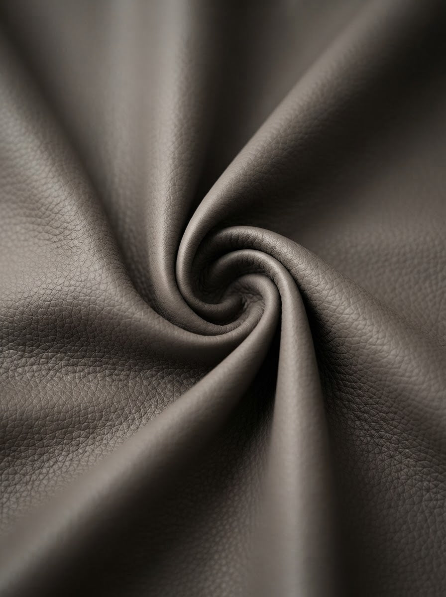 TP-0048 Warm Gray (C44) — lifestyle drape · texture visualization (DE-41)