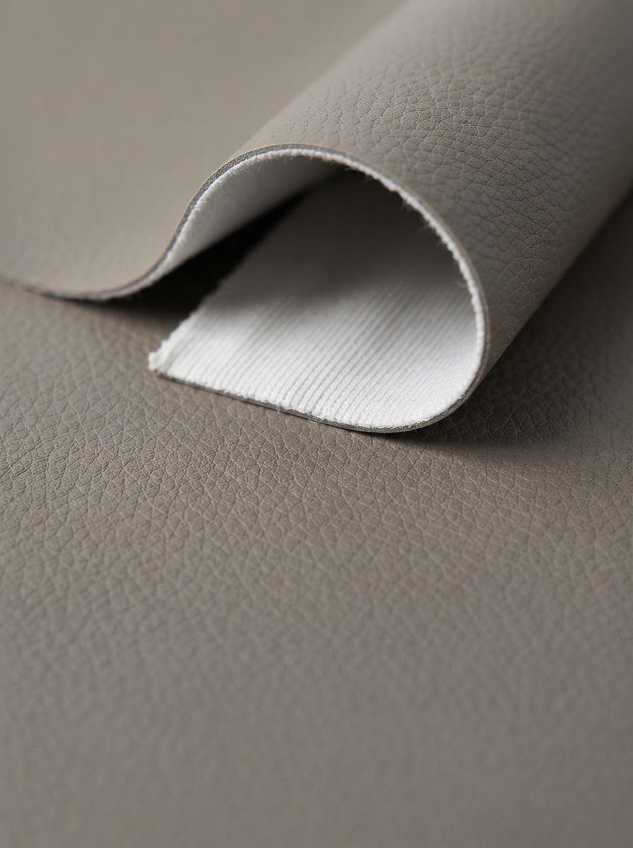 TP-0048 Warm Gray (C44) — swatch front & backing · texture visualization (DE-41)