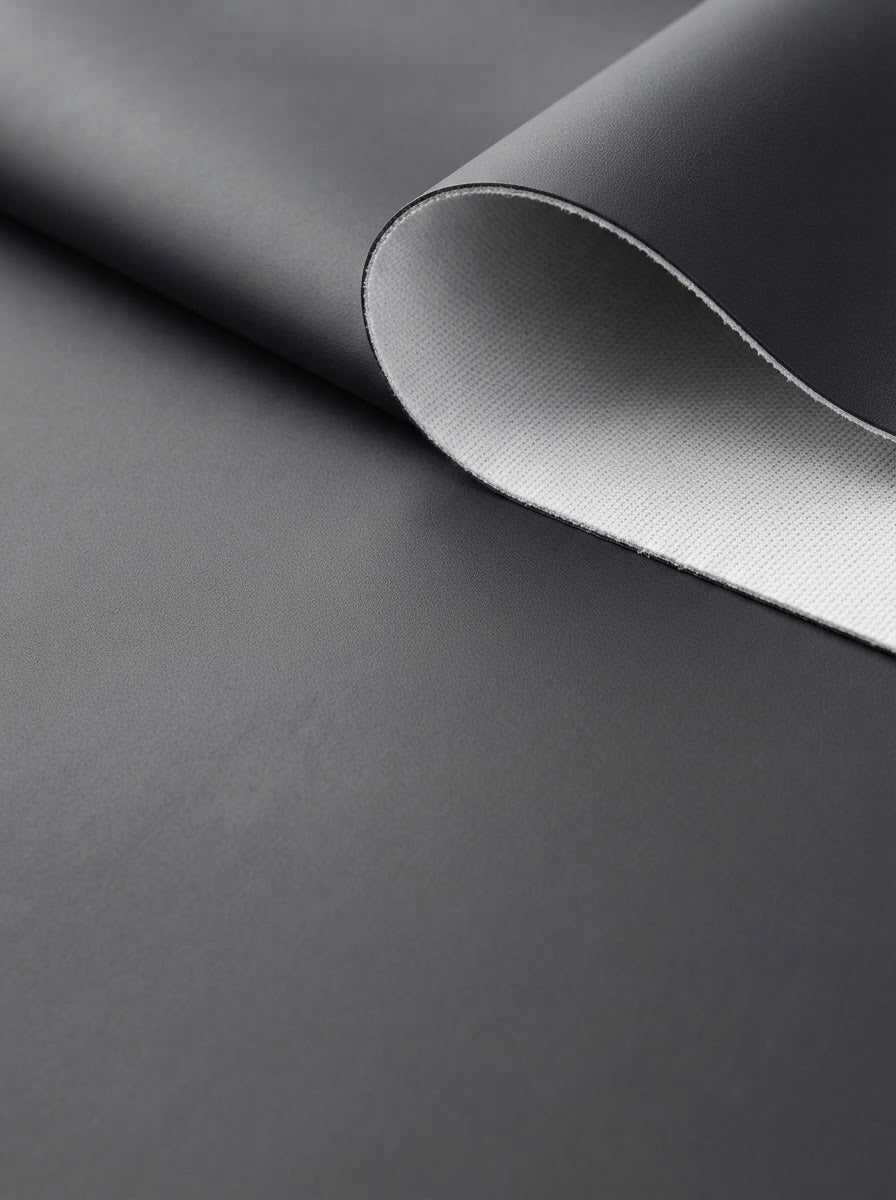 TP-0016 Black (C02) — swatch front & backing · texture visualization (UM-T)