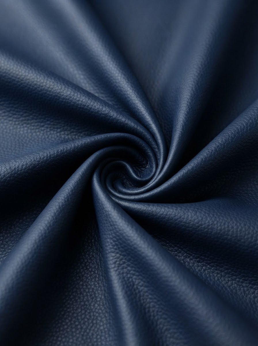 RS-0007 Navy (C05) — lifestyle drape · texture visualization (DE-178)