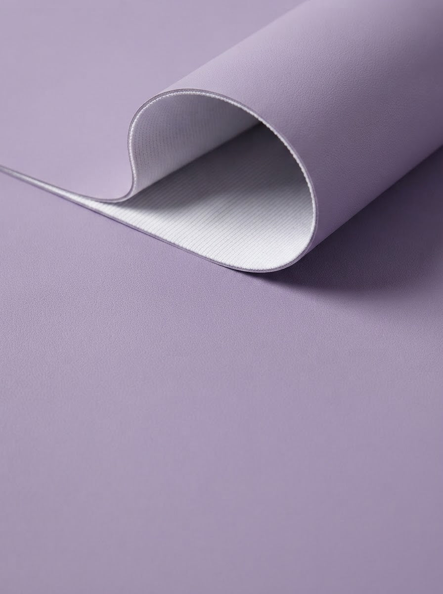 RS-0002 Lavender (C27) — swatch front & backing · texture visualization (UM-T)