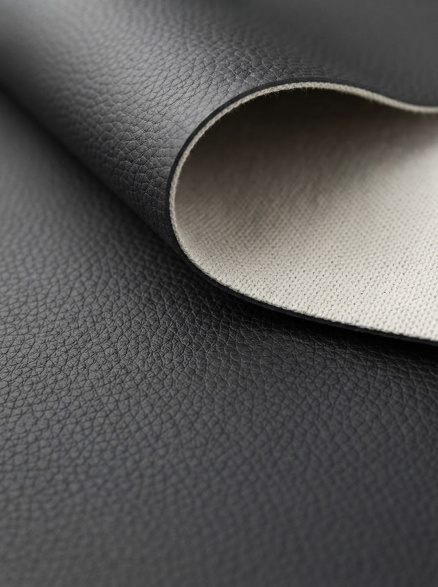 RS-0037 Black (C02) — swatch front & backing · texture visualization (DE-178)