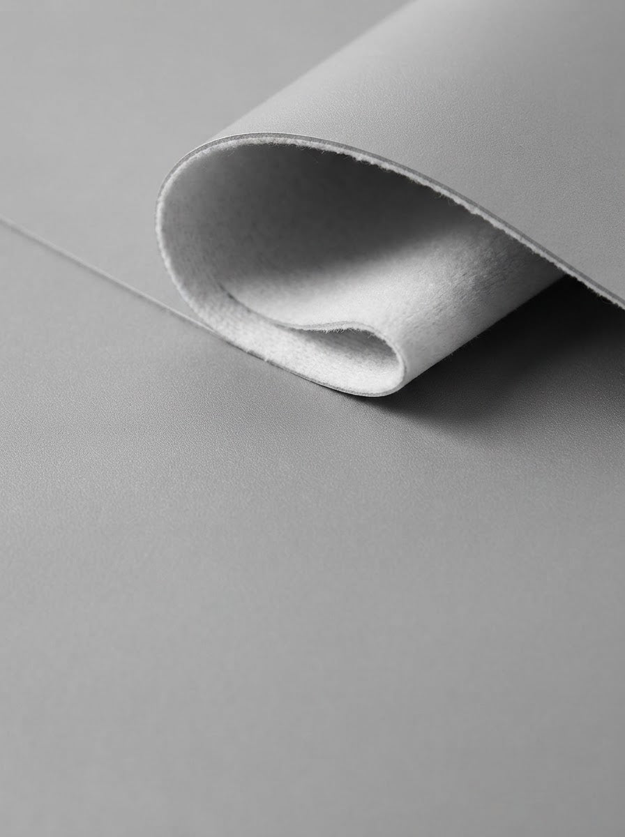 RS-0033 Silver (C08) — swatch front & backing · texture visualization (UM-T)