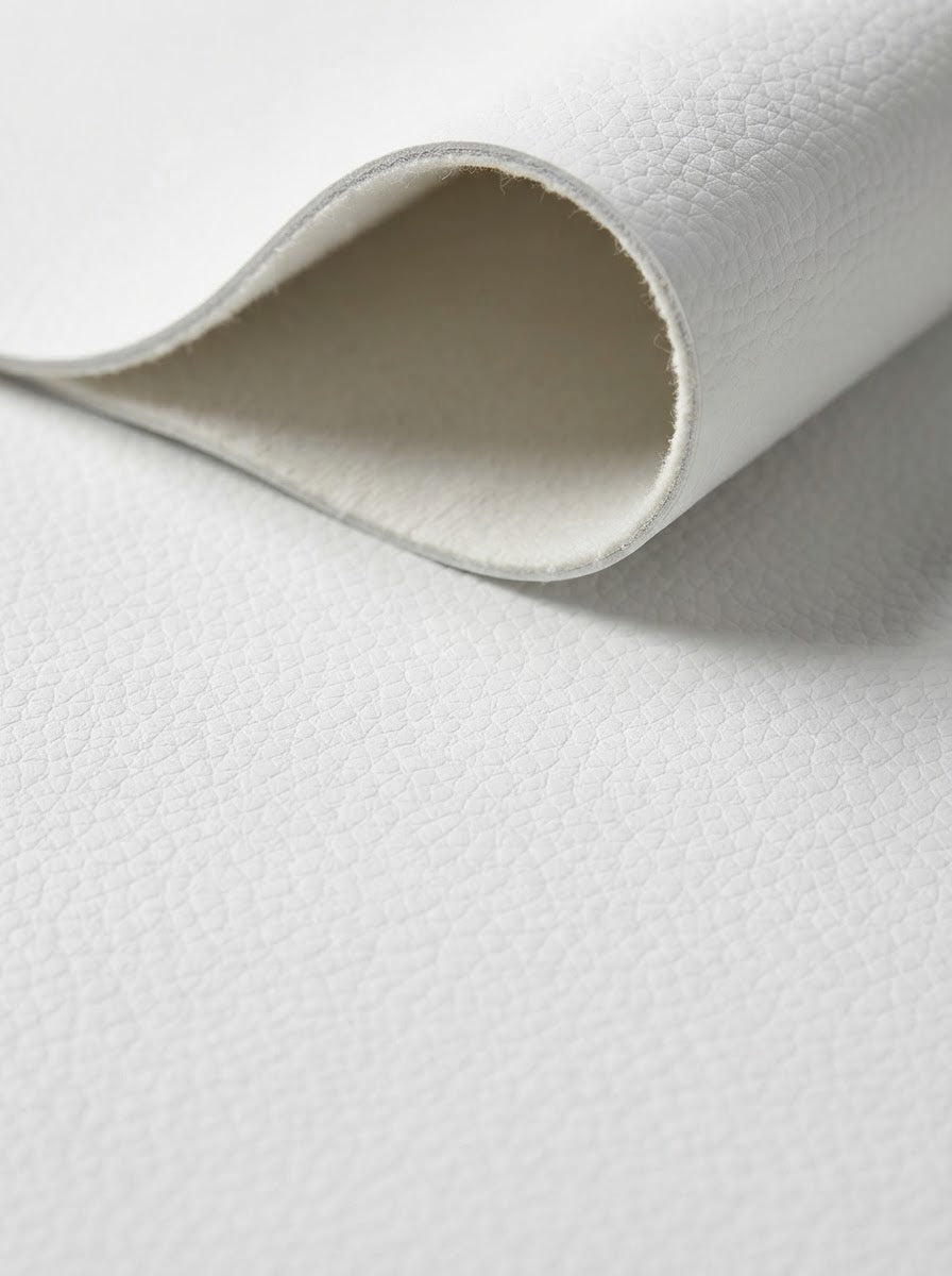 RS-0013 White (C01) — swatch front & backing · texture visualization (DE-178)
