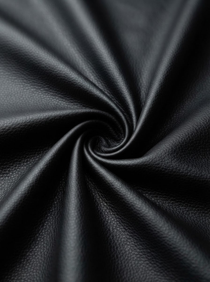TP-0028 Black (C02) — lifestyle drape · texture visualization (R-64)