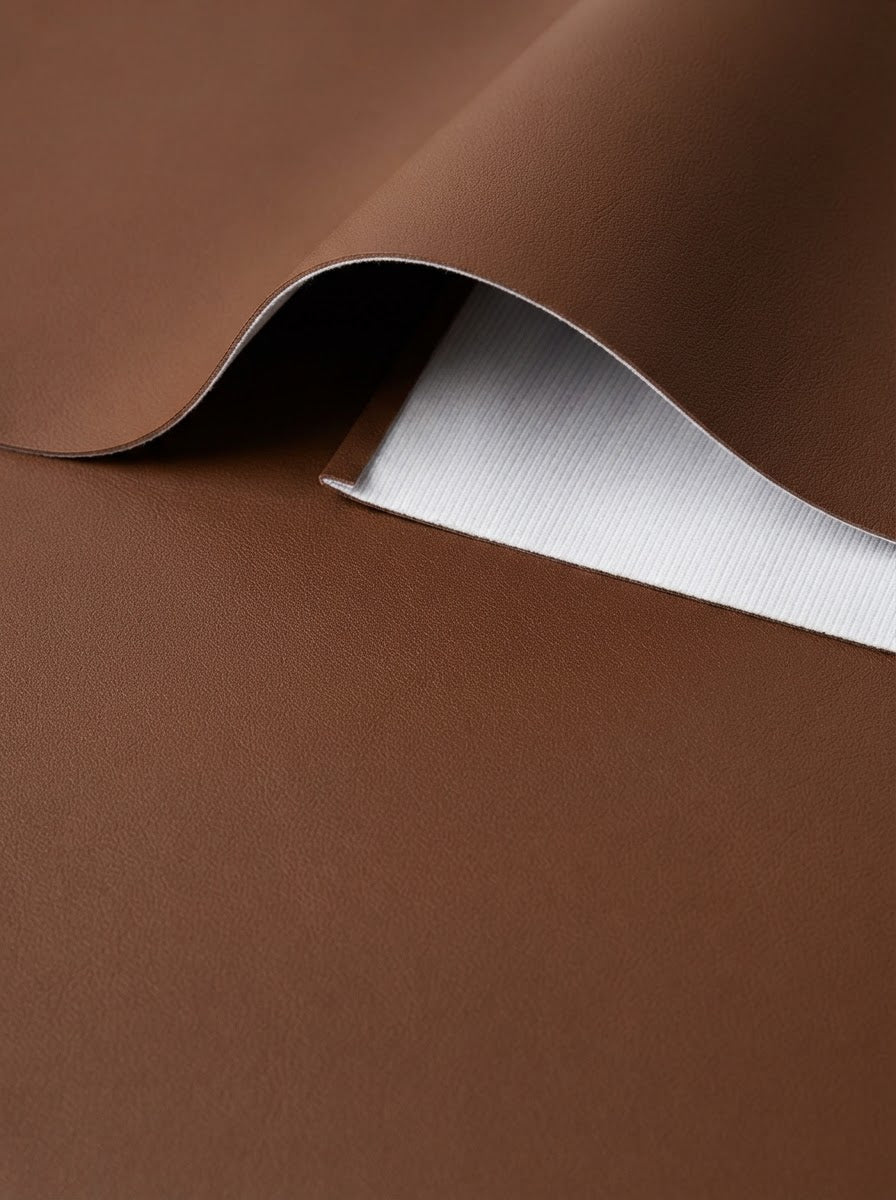 RS-0003 Brown (C04) — swatch front & backing · texture visualization (UM-T)