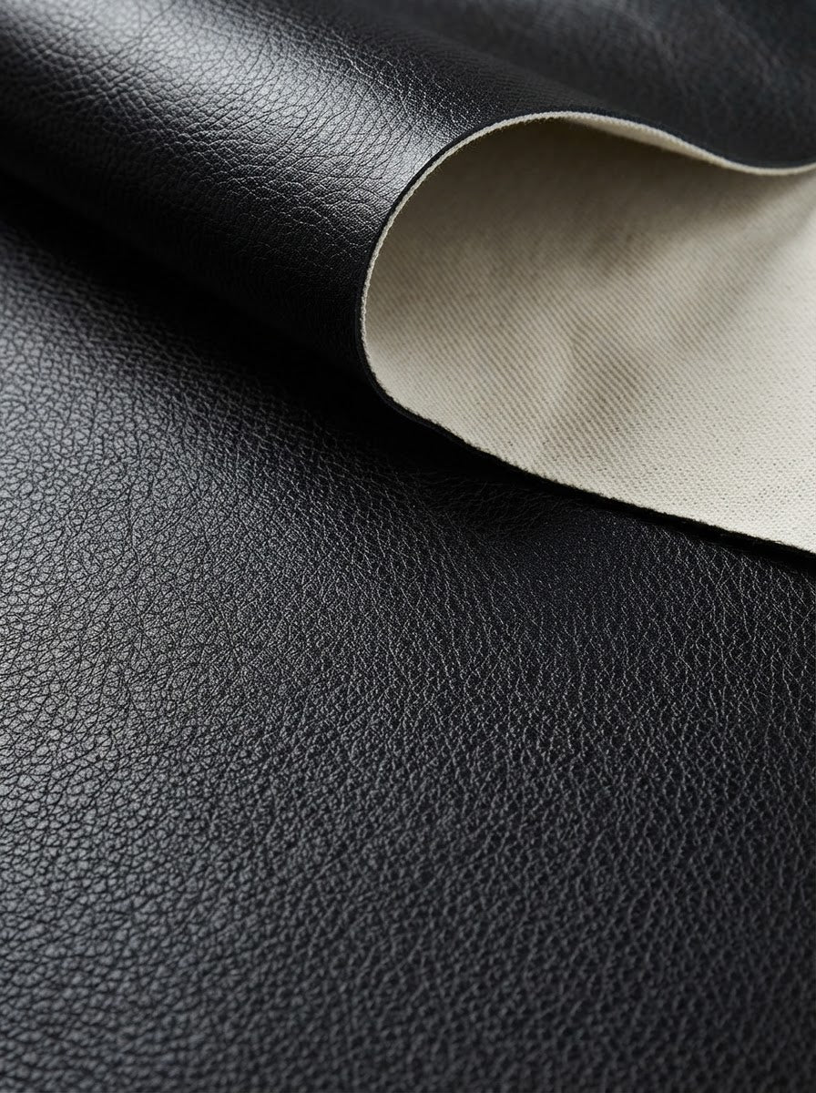 TP-0011 Black (C02) — swatch front & backing · texture visualization (R-64)