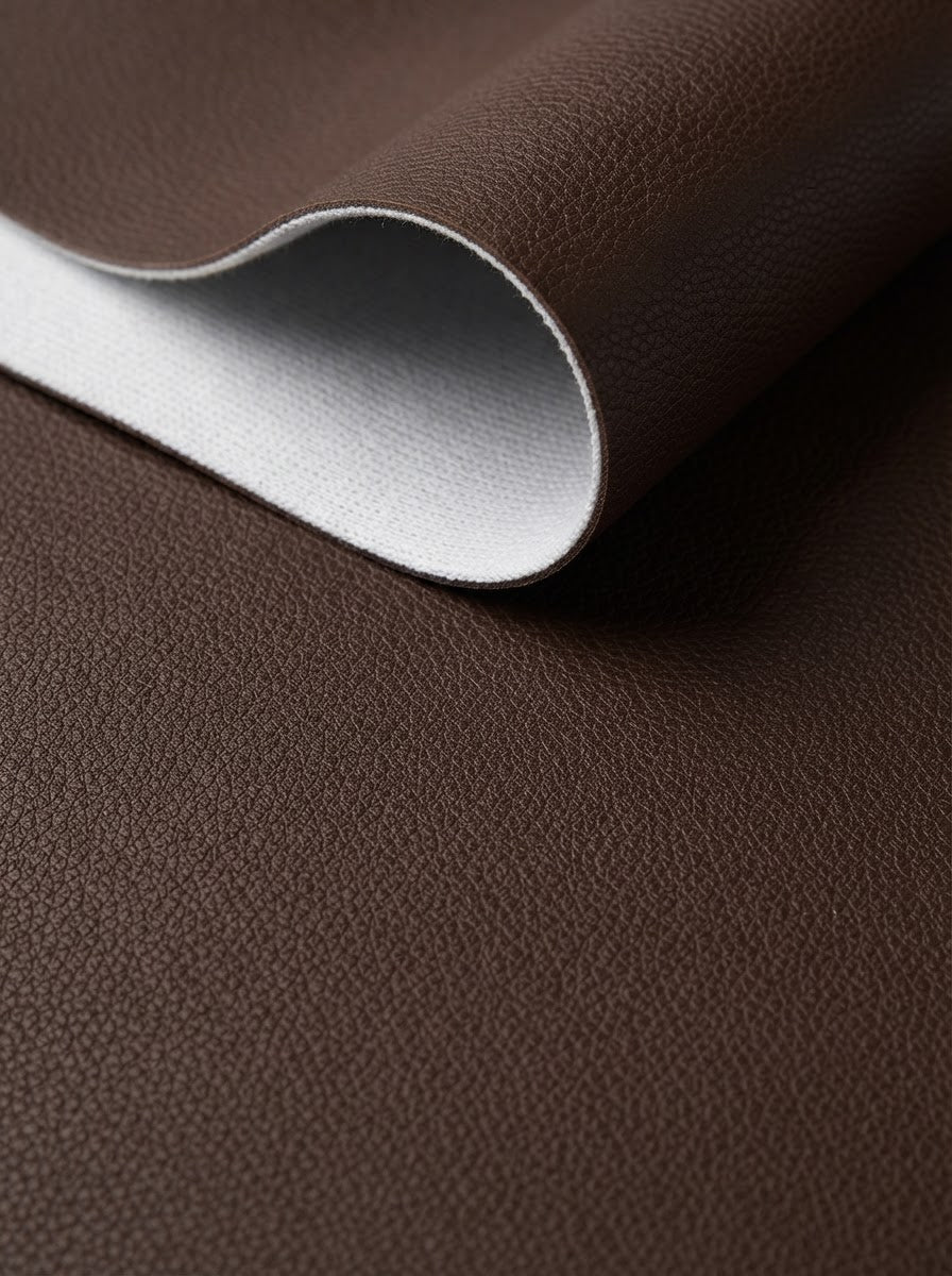 TP-0001 Brown (C04) — swatch front & backing · texture visualization (DE-123)