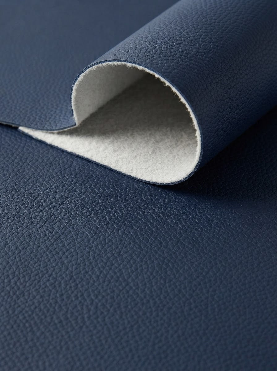 RS-0013 Navy (C05) — swatch front & backing · texture visualization (DE-178)
