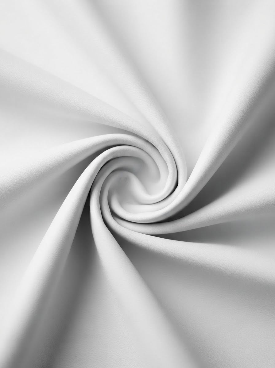 RS-0017 White (C01) — lifestyle drape · texture visualization (UM-T)