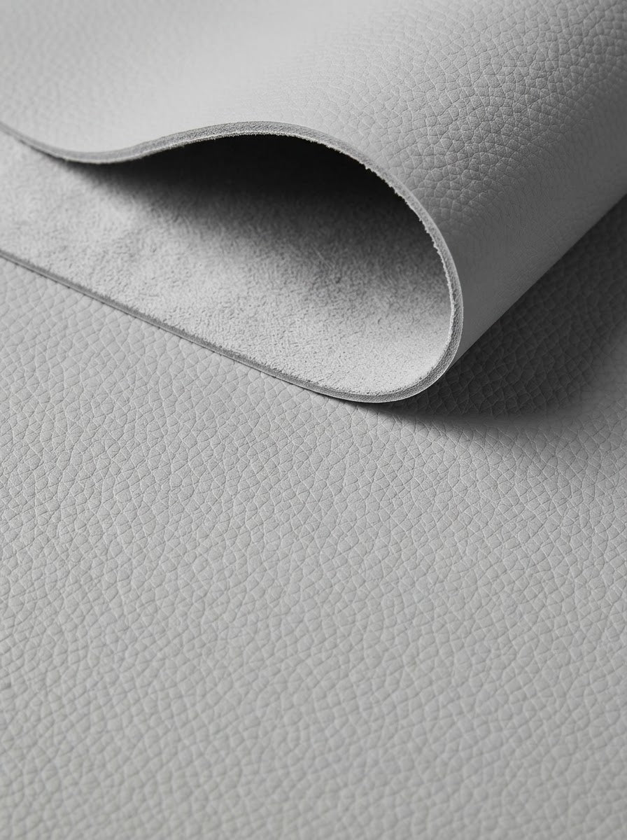 RS-0018 Light Gray (C39) — swatch front & backing · texture visualization (DE-178)