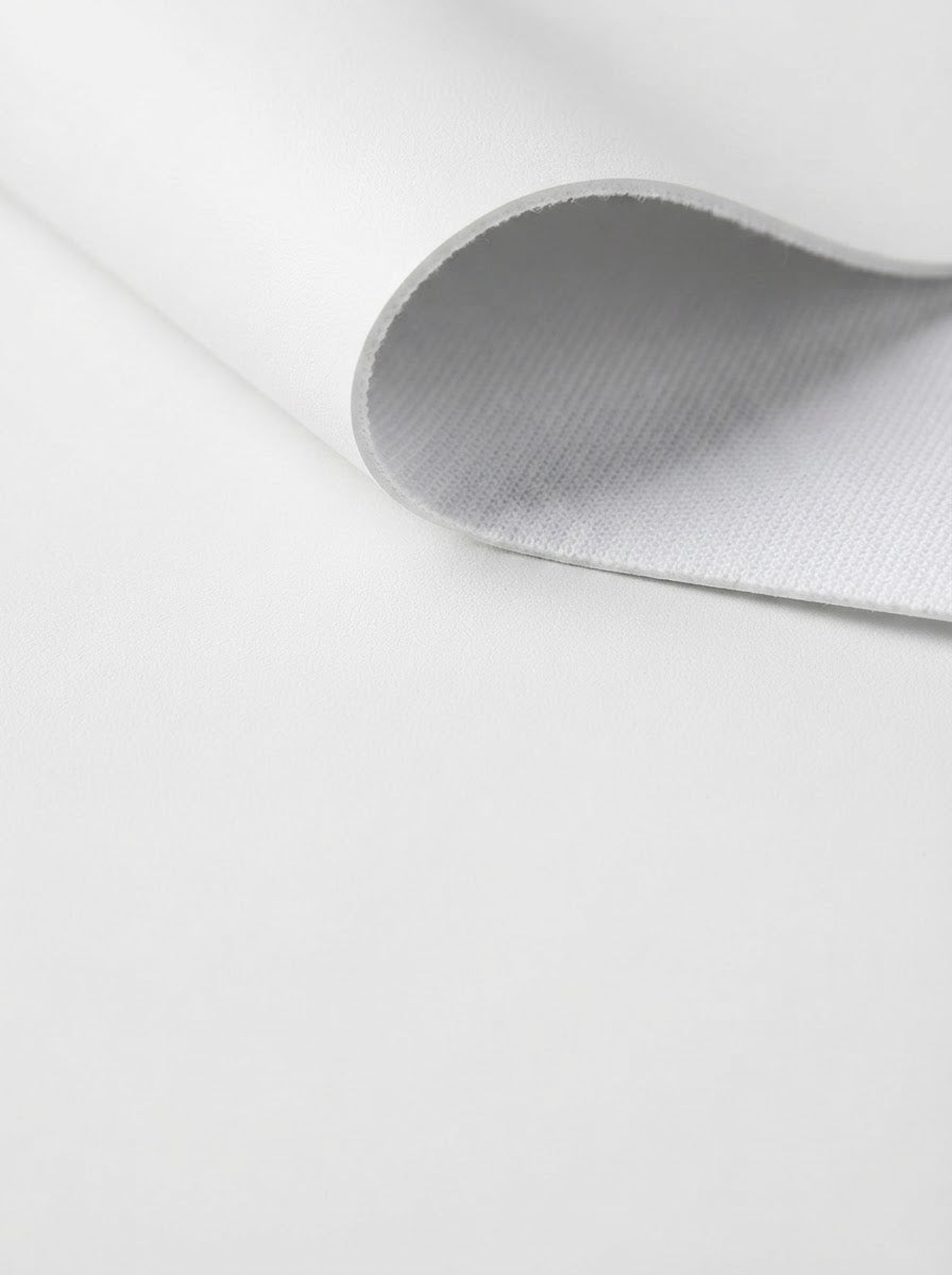 TP-0016 White (C01) — swatch front & backing · texture visualization (UM-T)