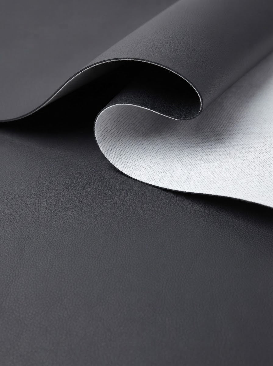 RS-0024 Black (C02) — swatch front & backing · texture visualization (DE-43M)