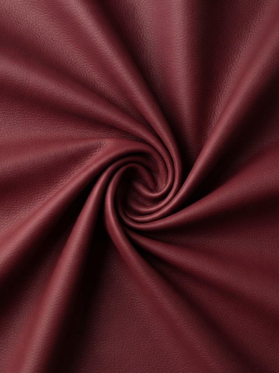 TP-0008 Burgundy (C07) — lifestyle drape · texture visualization (DE-178)