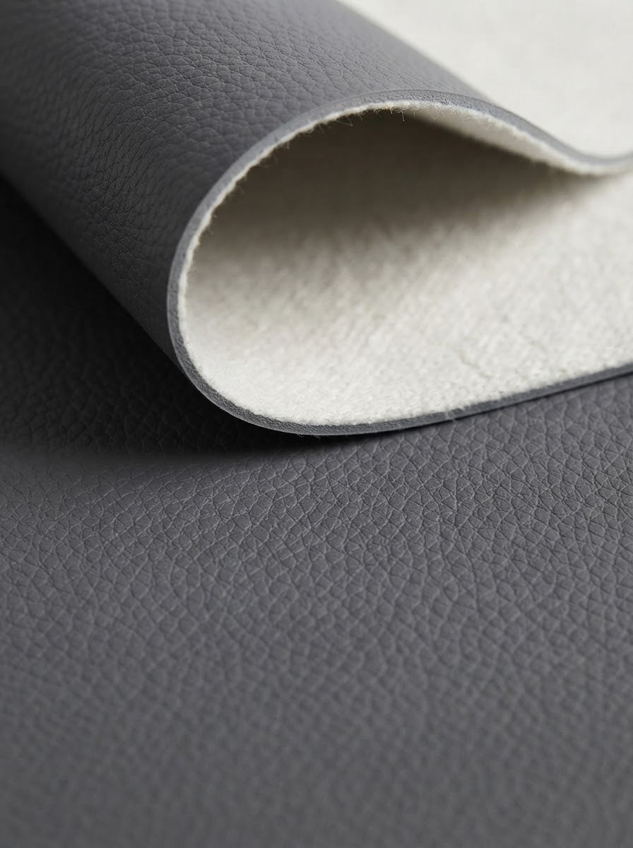 RS-0034 Gray (C24) — swatch front & backing · texture visualization (DE-178)
