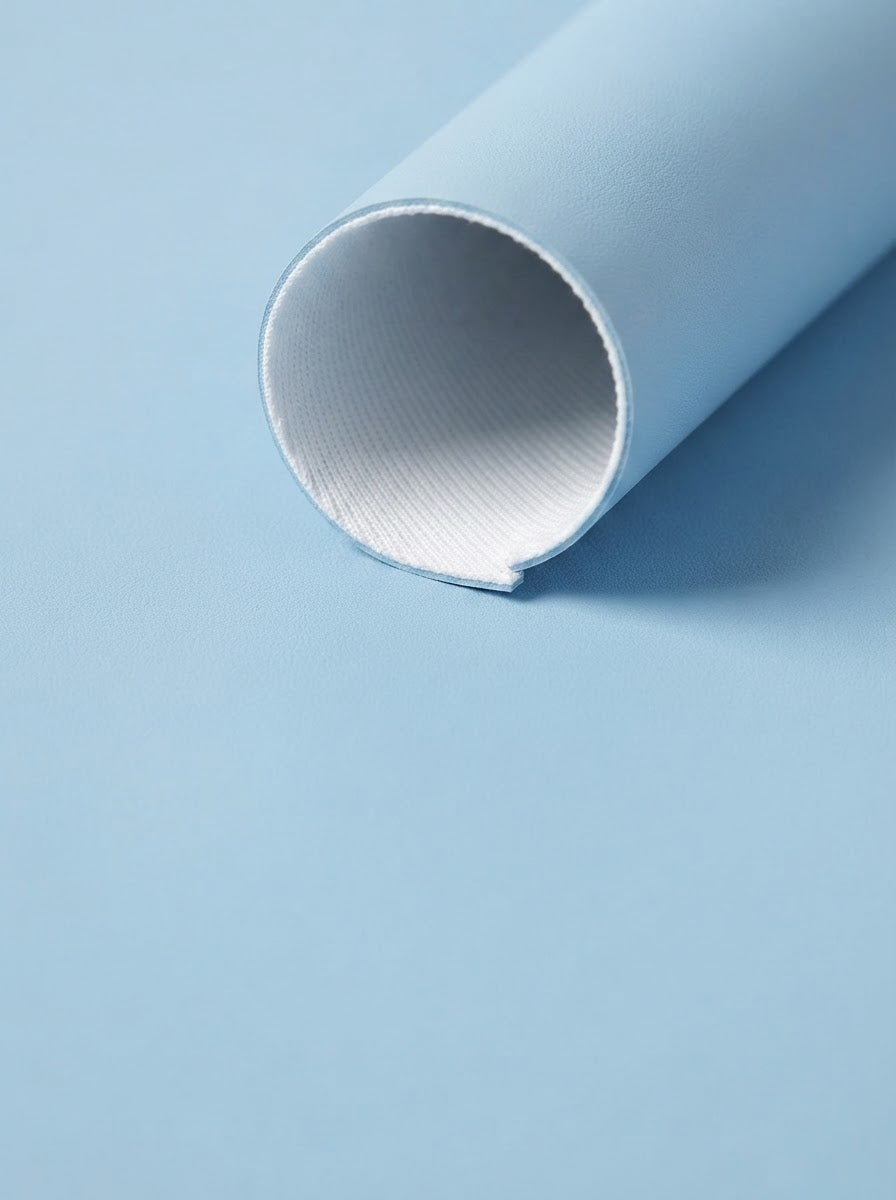 RS-0003 L/BLUE (C17) — swatch front & backing · texture visualization (UM-T)
