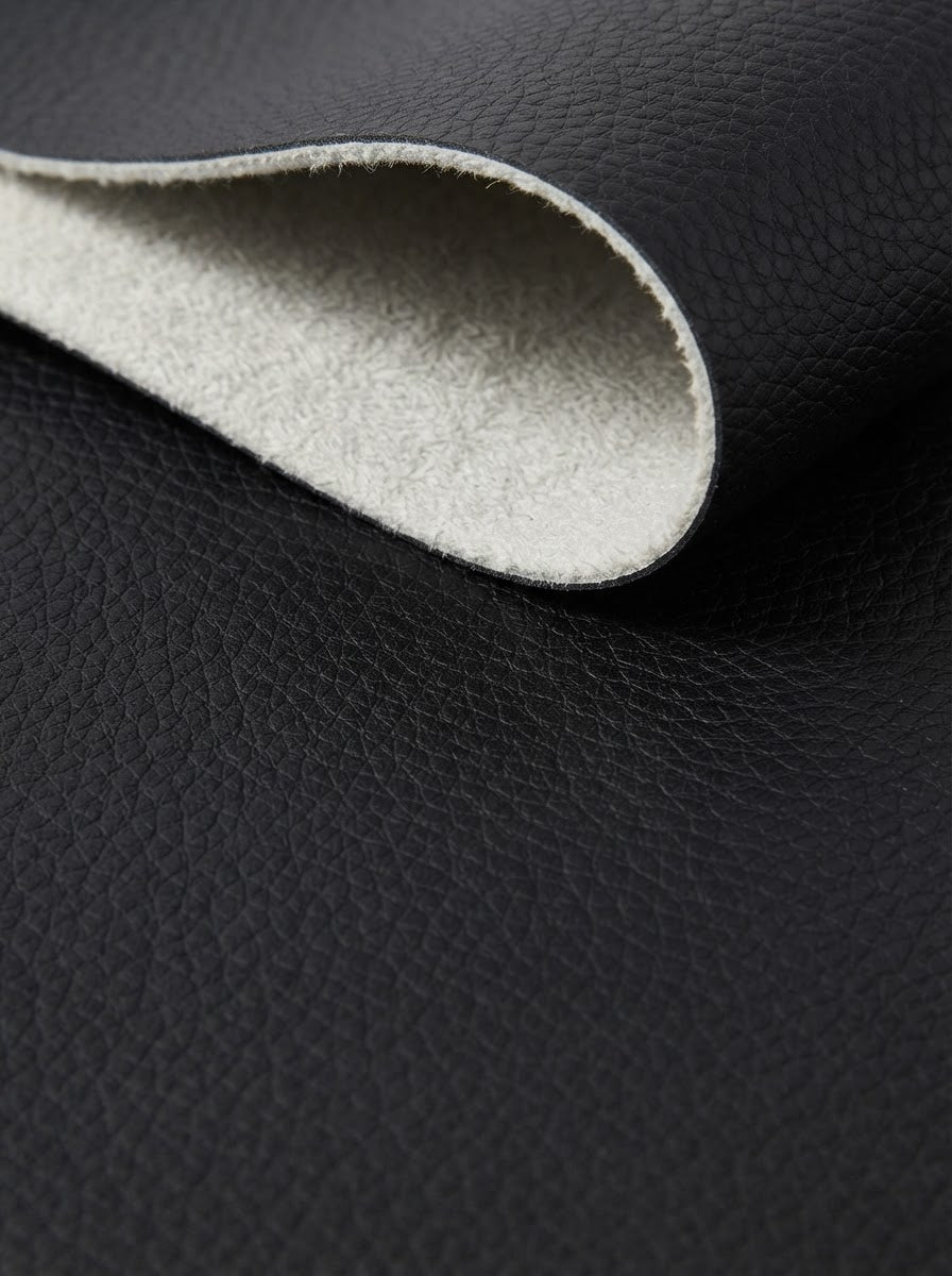 TP-0032 Black (C02) — swatch front & backing · texture visualization (R-46)