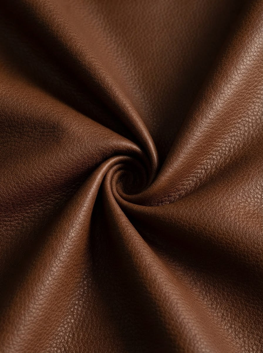 RS-0007 Brown (C04) — lifestyle drape · texture visualization (DE-178)