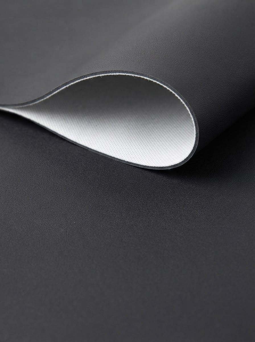 TP-0019 Black (C02) — swatch front & backing · texture visualization (UM-11C)