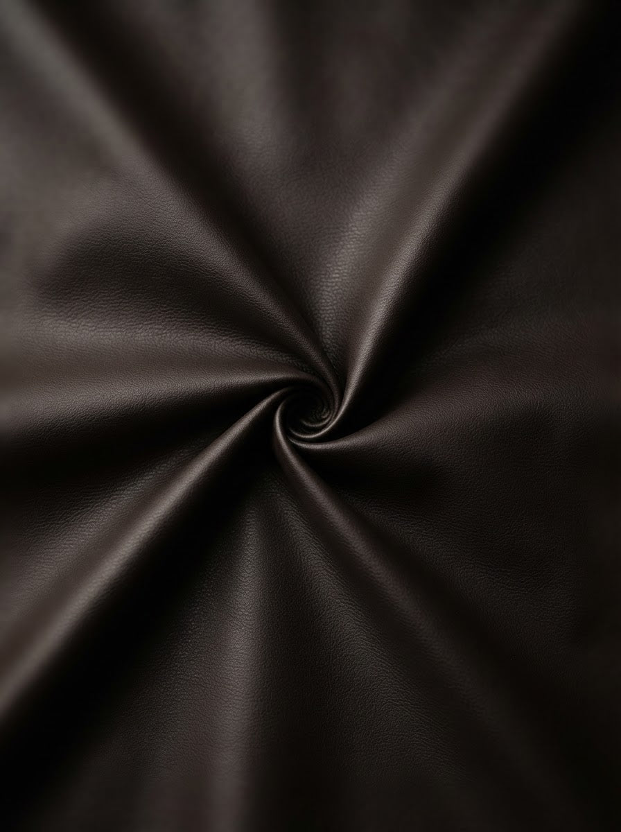 TP-0043 Dark Brown (C42) — lifestyle drape · texture visualization (DE-43S)