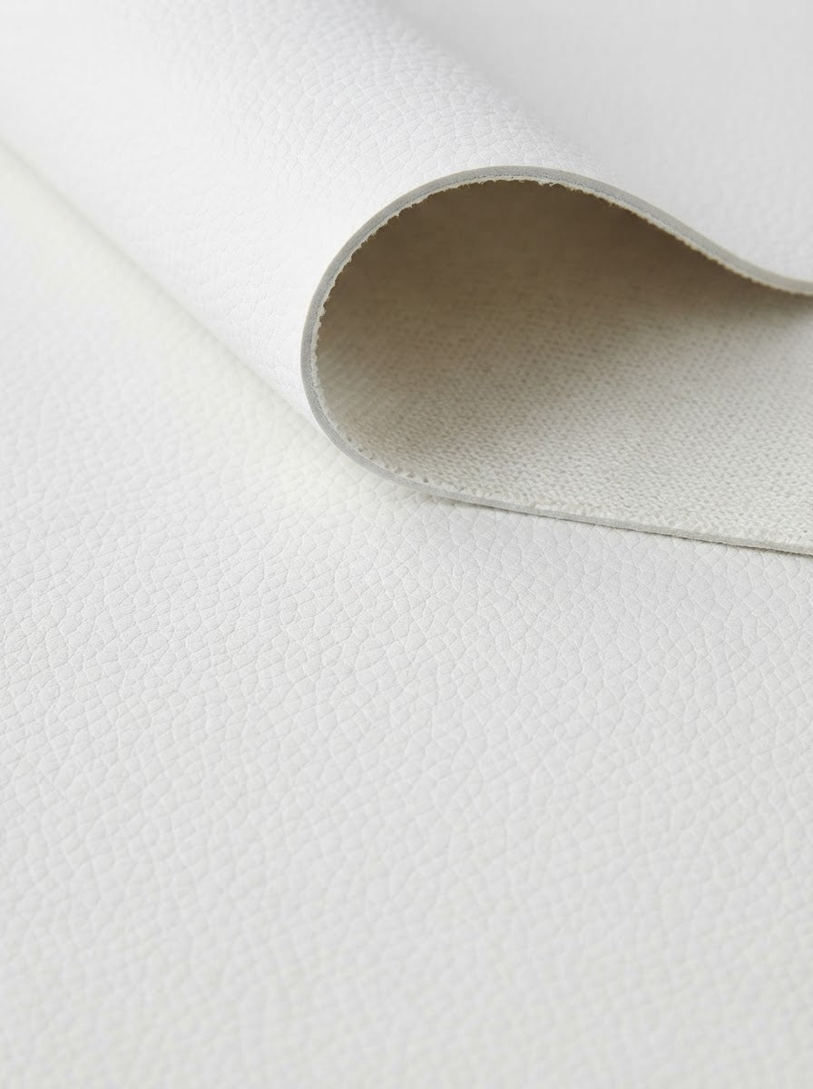 RS-0036 White (C01) — swatch front & backing · texture visualization (DE-178)