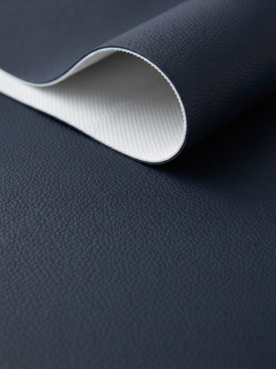 RS-0009 Navy (C05) — swatch front & backing · texture visualization (DE-178)