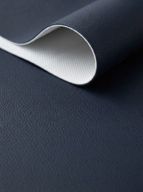 RS-0009 Navy (C05) — swatch front & backing · texture visualization (DE-178)