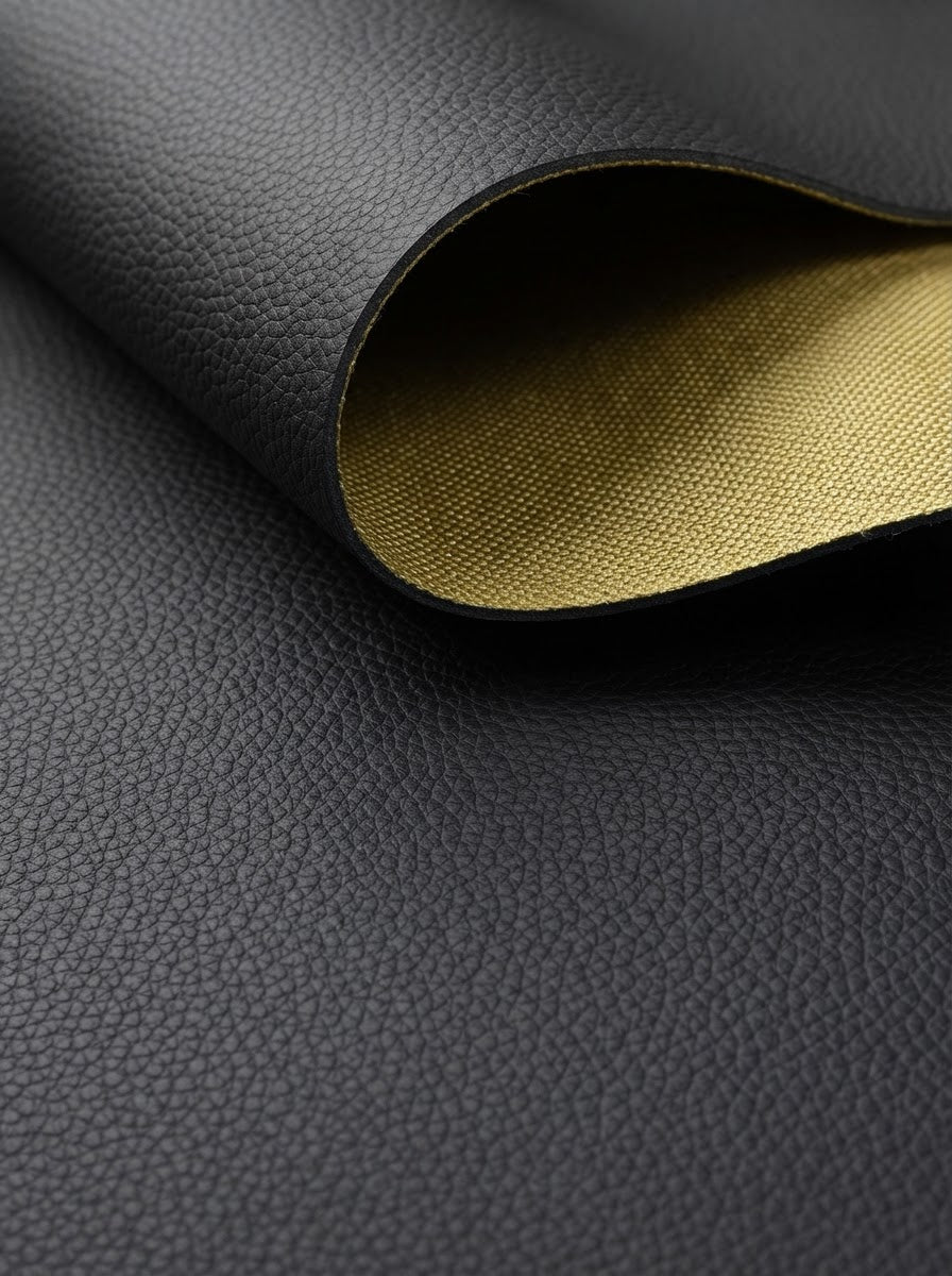 RS-0029 Black (C02) — swatch front & backing · texture visualization (DE-178)
