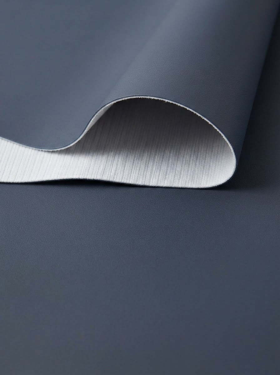 RS-0003 Blue (C09) — swatch front & backing · texture visualization (UM-T)