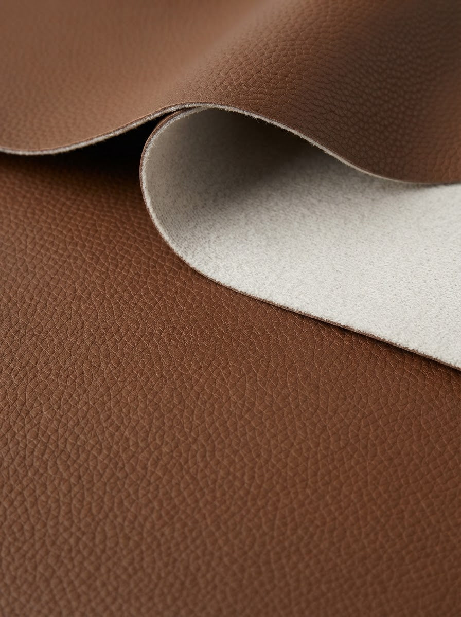 RS-0015 Brown (C04) — swatch front & backing · texture visualization (DE-178)