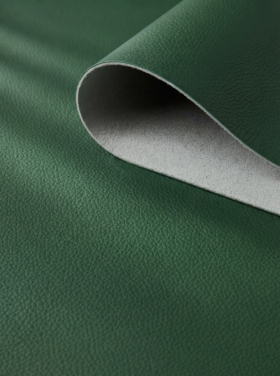 RS-0035 Green (C06) — swatch front & backing · texture visualization (DE-178)