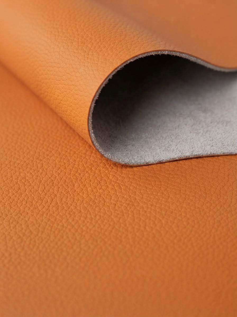 RS-0035 Orange (C13) — swatch front & backing · texture visualization (DE-178)