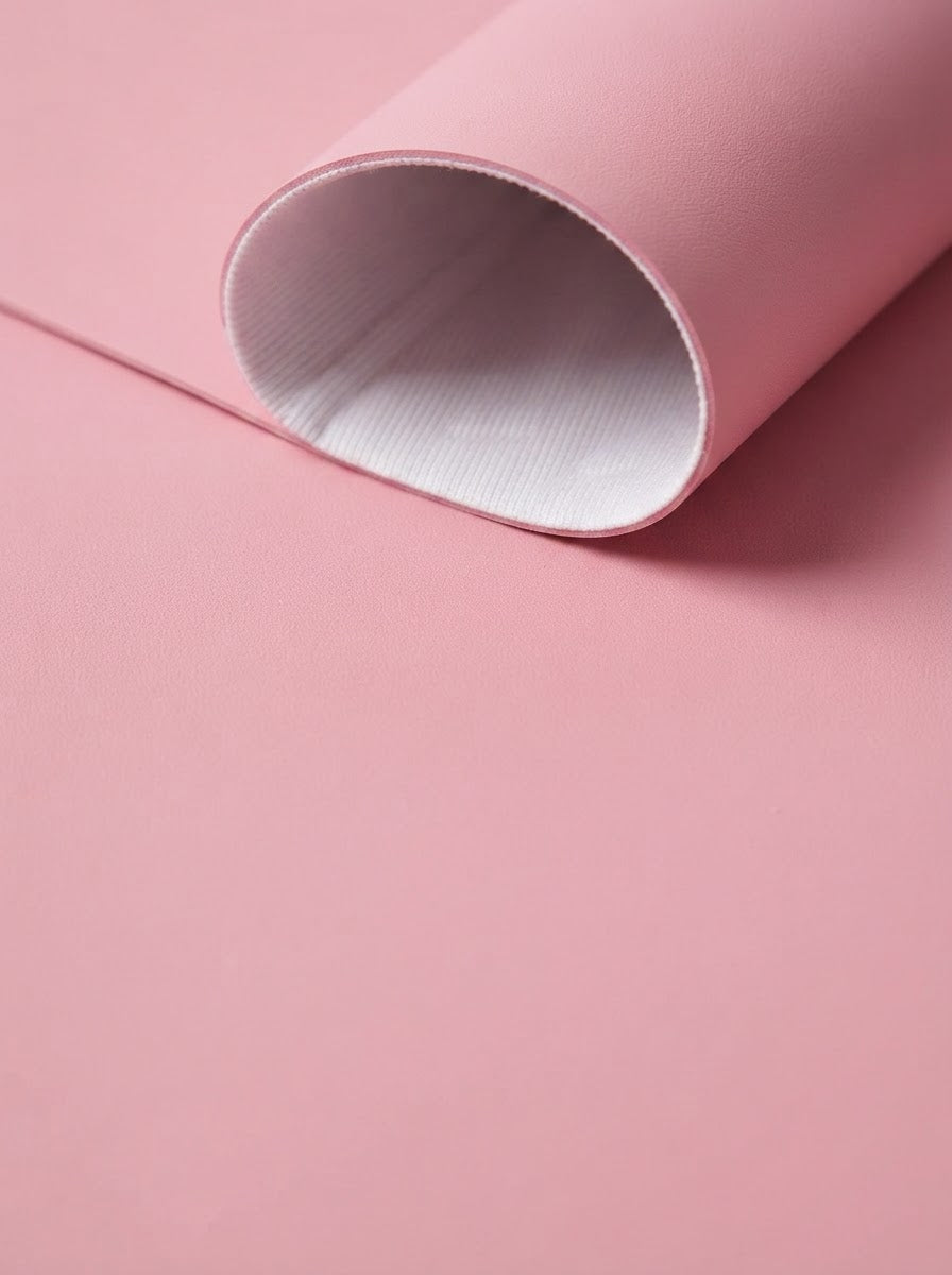 RS-0002 Pink (C20) — swatch front & backing · texture visualization (UM-T)