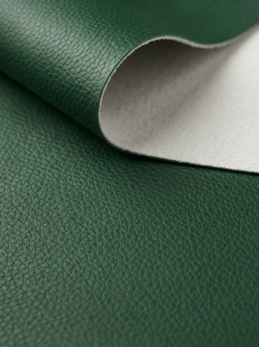 RS-0012 Green (C06) — swatch front & backing · texture visualization (DE-41)