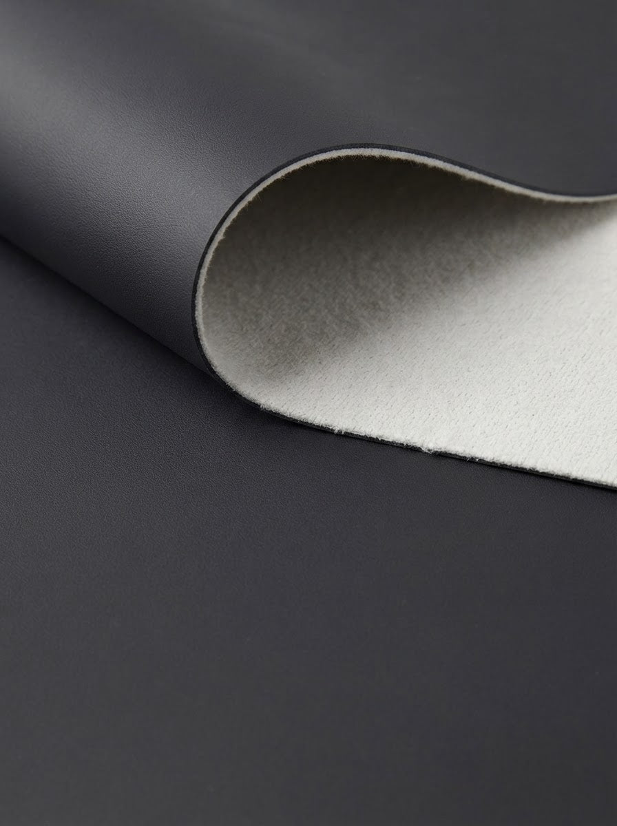 RS-0014 Black (C02) — swatch front & backing · texture visualization (UM-T)