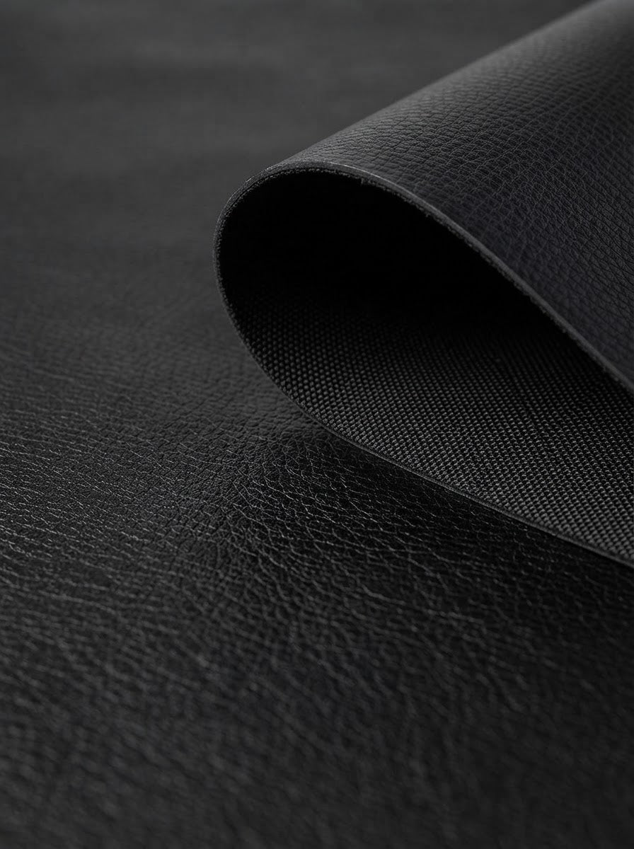TP-0046 Black (C02) — swatch front & backing · texture visualization (R-64)