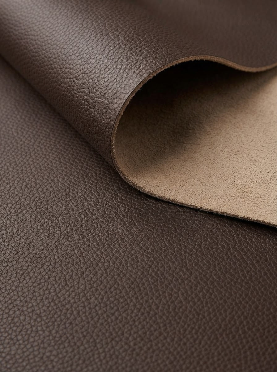 RS-0007 Brown (C04) — swatch front & backing · texture visualization (DE-178)