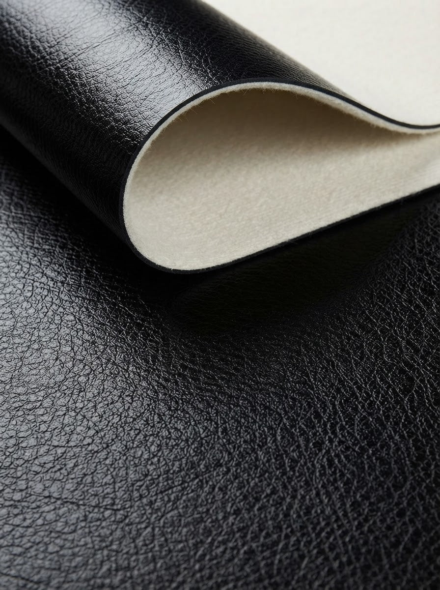 TP-0031 Black (C02) — swatch front & backing · texture visualization (R-64)