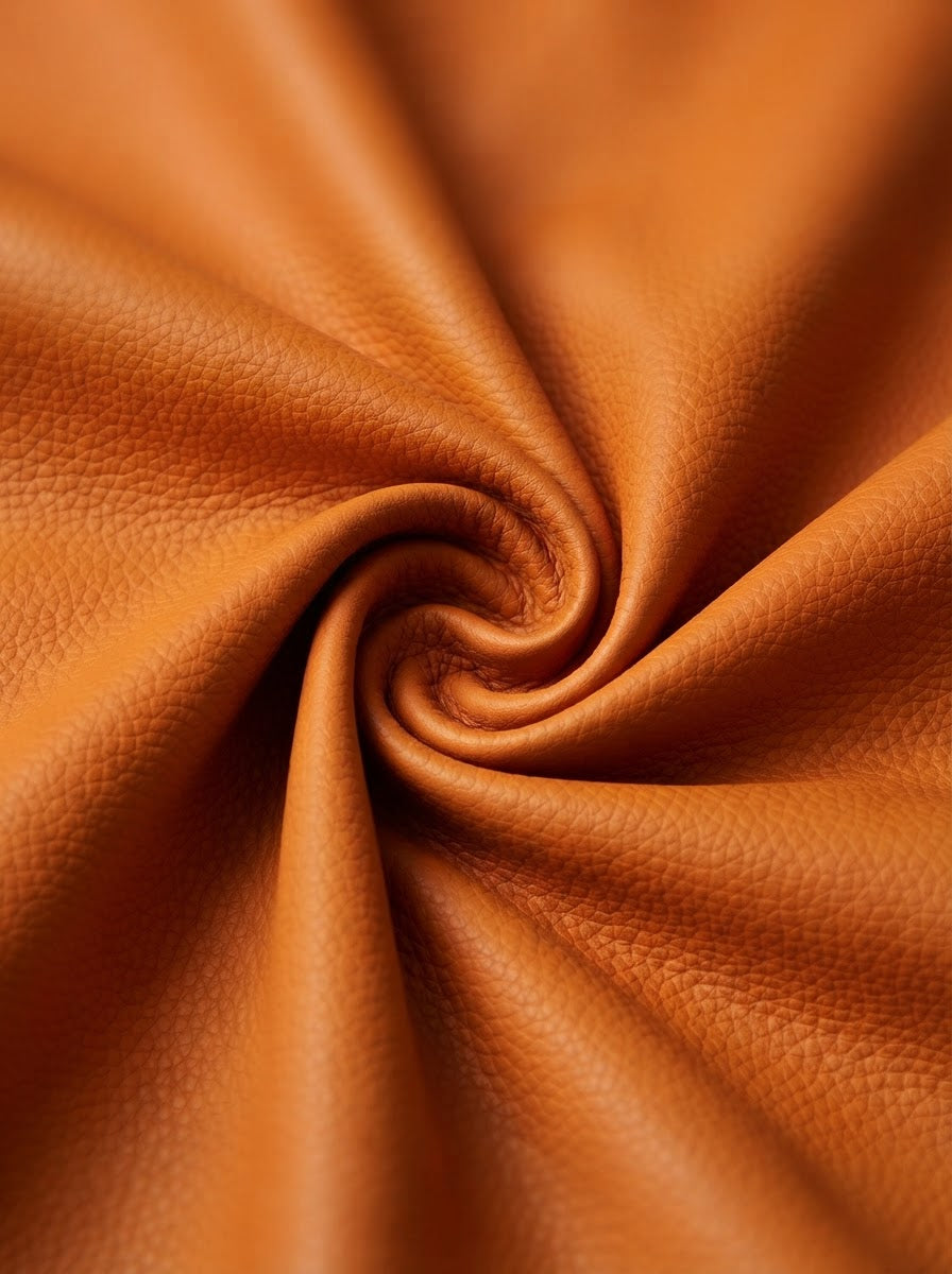RS-0035 Orange (C13) — lifestyle drape · texture visualization (DE-178)