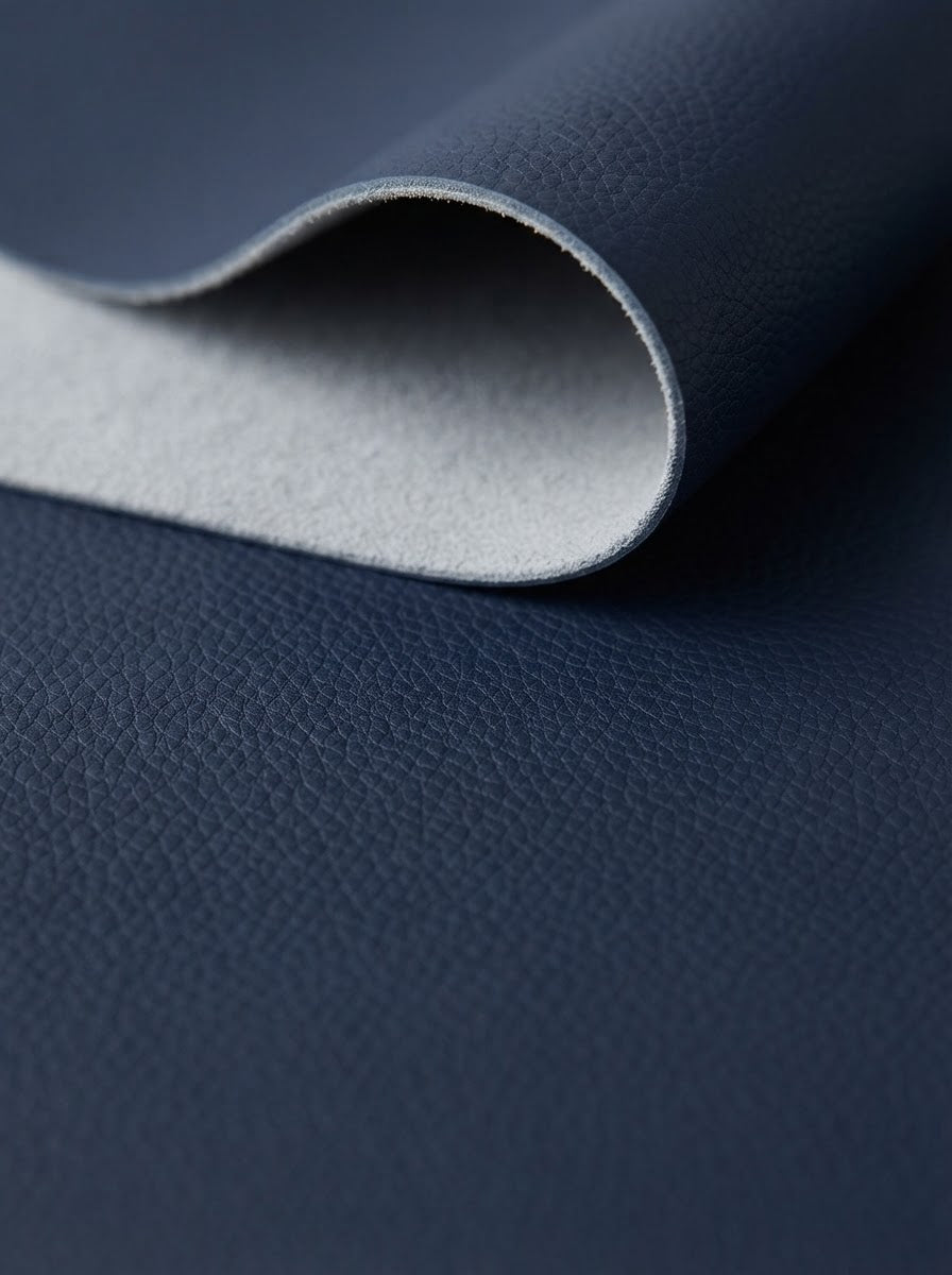 RS-0018 Navy (C05) — swatch front & backing · texture visualization (DE-178)