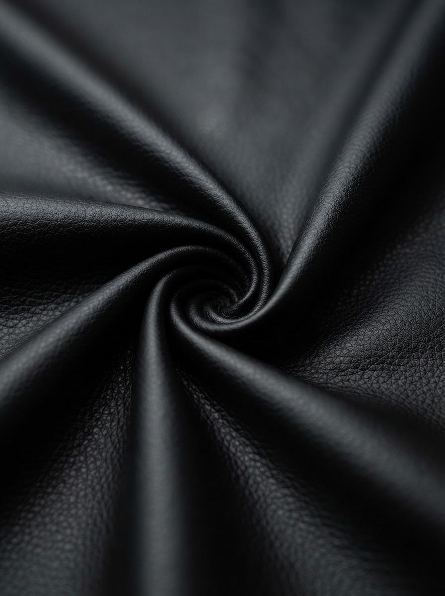 TP-0031 Black (C02) — lifestyle drape · texture visualization (R-64)