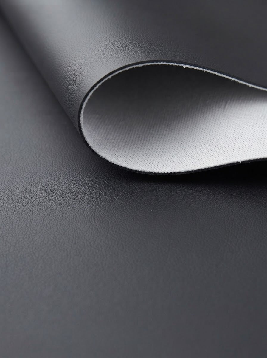 TP-0029 Black (C02) — swatch front & backing · texture visualization (DE-43)