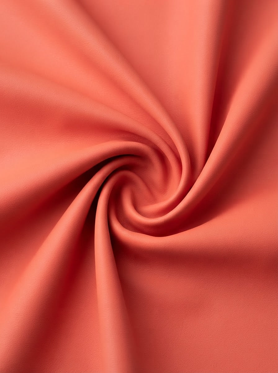 RS-0002 Coral (C31) — lifestyle drape · texture visualization (UM-T)