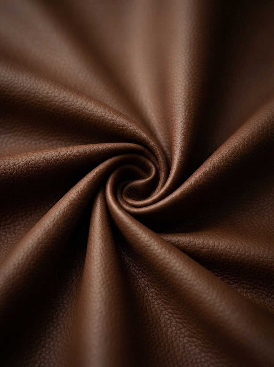 RS-0023 Brown (C04) — lifestyle drape · texture visualization (DE-178)