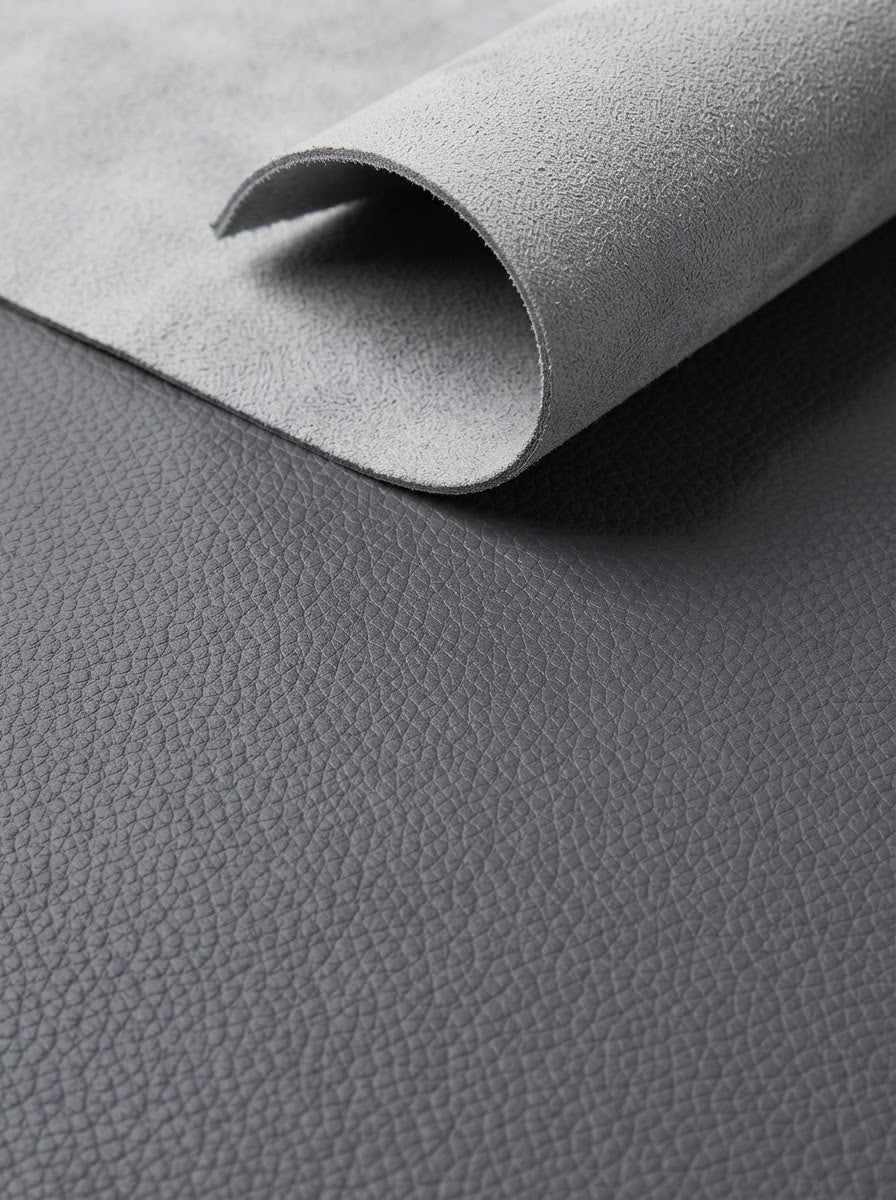 RS-0018 Gray (C24) — swatch front & backing · texture visualization (DE-178)