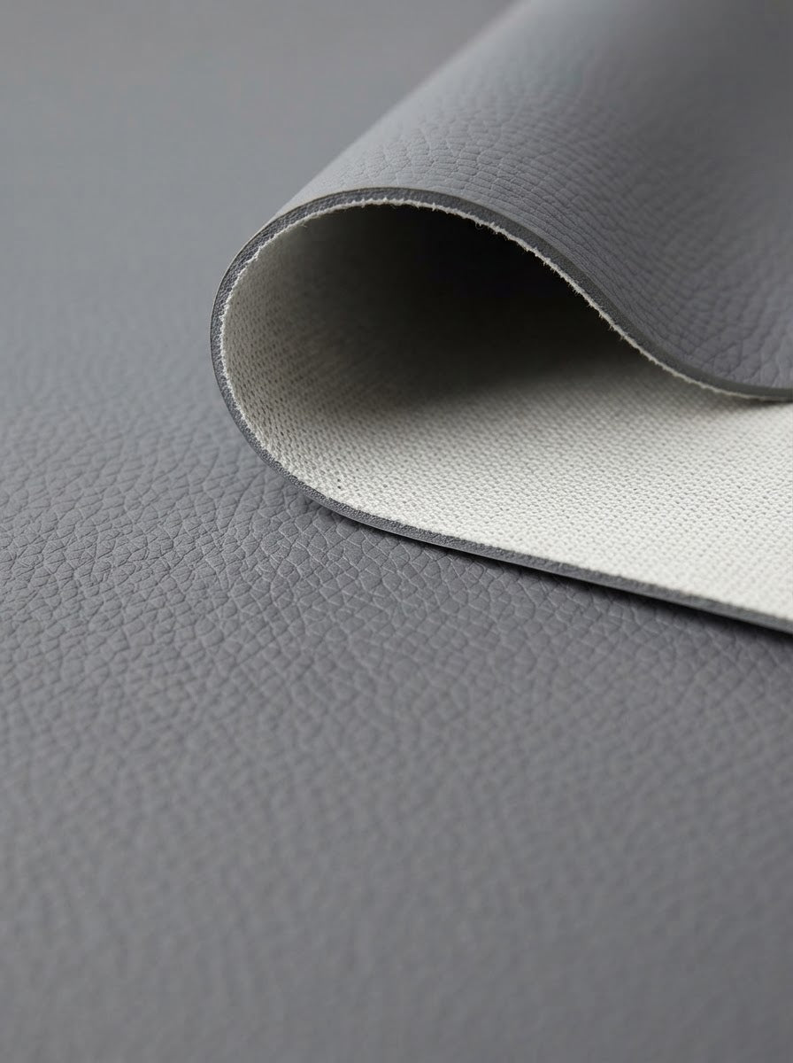 RS-0036 Sky Gray (C33) — swatch front & backing · texture visualization (DE-178)