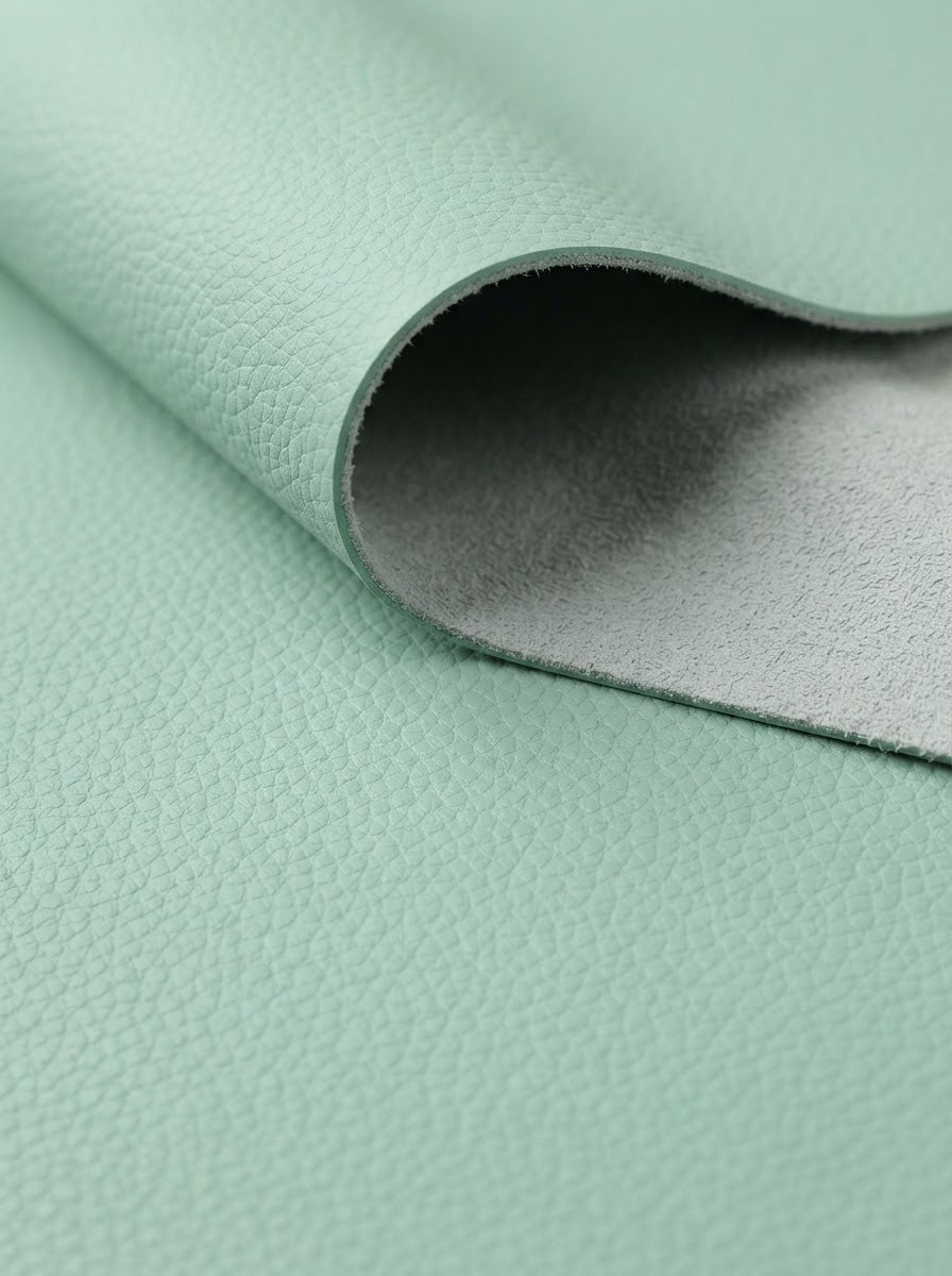 RS-0018 Mint (C30) — swatch front & backing · texture visualization (DE-178)